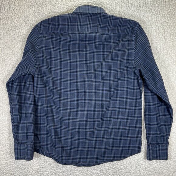 UNTUCKit Lucente Flannel Shirt Men’s Medium Blue Plaid Button Up Long Sleeve - Picture 6 of 9